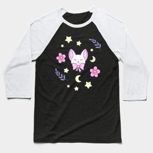 Sakura Cat // Purple | Nikury Baseball T-Shirt